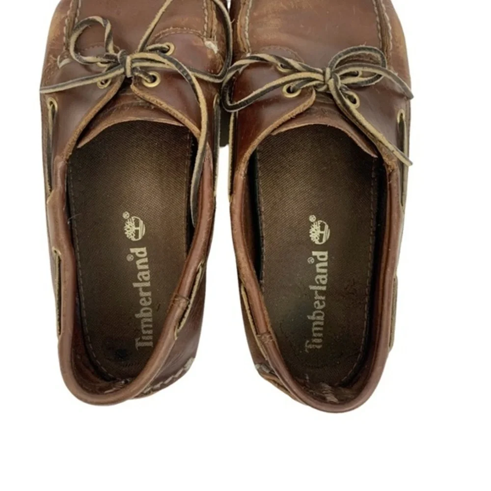Timberland Brown Leather Slip On Loafers Men’s Size 12